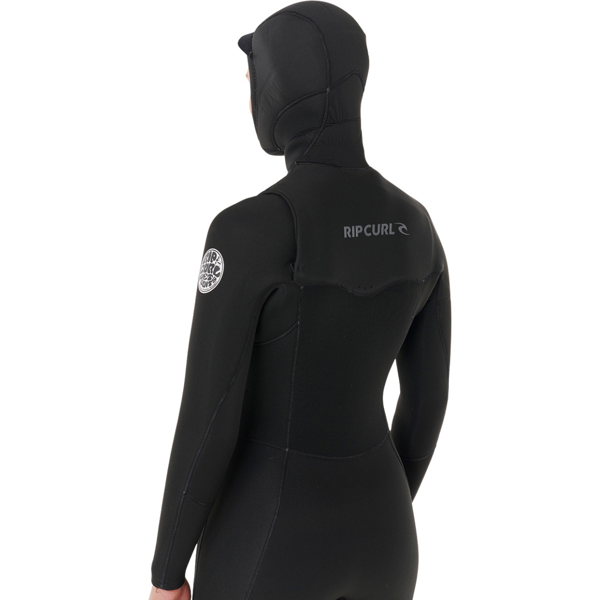2026 Rip Curl Womens Dawn Patrol 5/4mm Hooded Chest Zip Wetsuit 15YWFS - Black